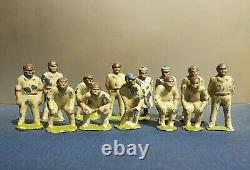 13 Old Vintage Antique Pixyland Kew Painted Lead Cricketer Figures Sports Team