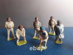 13 Old Vintage Antique Pixyland Kew Painted Lead Cricketer Figures Sports Team