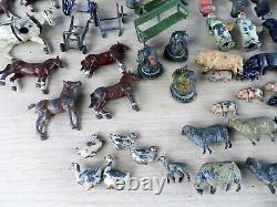 180 Joblot Collection Vintage Britains (+ Other) Lead Animal Farm People Figure