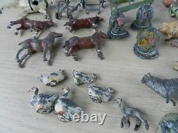 180 Joblot Collection Vintage Britains (+ Other) Lead Animal Farm People Figure