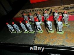 1901 Britains Pre-War Set #117 (13) TOY SOLDIERS Egyptian Infantry Whisstock Box