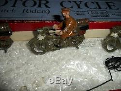 1925 Britains Set #200 Motor cycle Corp Dispatch Riders Pre-war Lead Toy Soldier