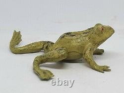 1930's Britains 3 1/2 solid lead frog garden ornament