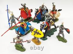 1950's 60's Britains Swoppets 15th Century Knights X 9 5 Horses & Complete