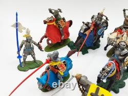 1950's 60's Britains Swoppets 15th Century Knights X 9 5 Horses & Complete