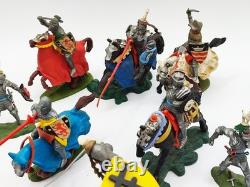 1950's 60's Britains Swoppets 15th Century Knights X 9 5 Horses & Complete