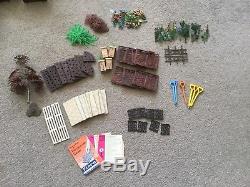 1960s Britains Floral Garden Plastic Flowers, Pond, Rockery, Gates, Dibbers etc