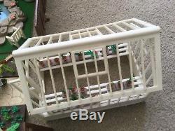 1960s Britains Floral Garden Plastic Flowers, Pond, Rockery, Gates, Dibbers etc