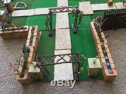 1960s Britains Floral Garden Plastic Flowers, Pond, Rockery, Gates, Dibbers etc
