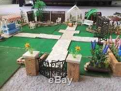 1960s Britains Floral Garden Plastic Flowers, Pond, Rockery, Gates, Dibbers etc