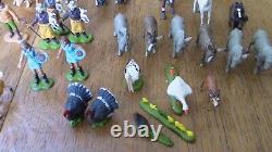 1970's huge job lot bundle Britains Ltd figures cows horses pigs people donkey