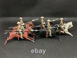 21st Lancers In Steel Helmets Set 94 By Britains (Blue 93) Lances Restored