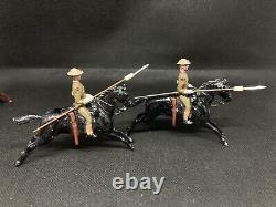21st Lancers In Steel Helmets Set 94 By Britains (Blue 93) Lances Restored