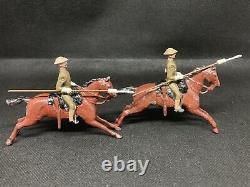 21st Lancers In Steel Helmets Set 94 By Britains (Blue 93) Lances Restored