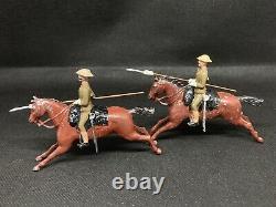 21st Lancers In Steel Helmets Set 94 By Britains (Blue 93) Lances Restored