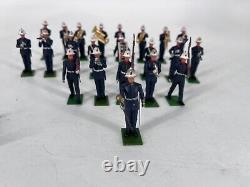 24x Vintage 1960s BRITAINS Eyes Right Band of The Royal Marines Plastic Figures