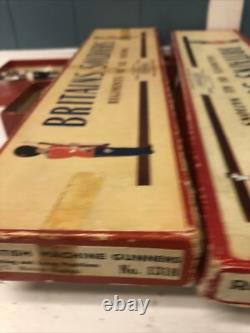 38 Piece Britains Boxed Set Royal Marines. Post War c1960 Machine Gunners