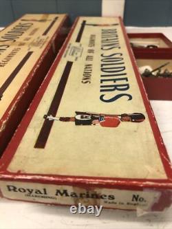 38 Piece Britains Boxed Set Royal Marines. Post War c1960 Machine Gunners