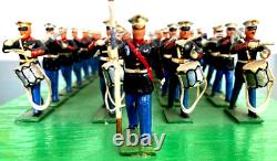 3 Mounted Marching Display Bands 104 Vintage Lead Soldiers Hand Painted 1950