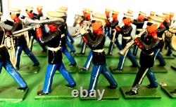 3 Mounted Marching Display Bands 104 Vintage Lead Soldiers Hand Painted 1950