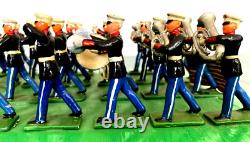 3 Mounted Marching Display Bands 104 Vintage Lead Soldiers Hand Painted 1950