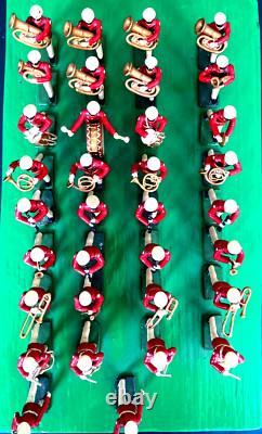 3 Mounted Marching Display Bands 104 Vintage Lead Soldiers Hand Painted 1950
