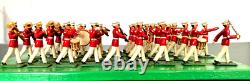 3 Mounted Marching Display Bands 104 Vintage Lead Soldiers Hand Painted 1950
