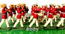 3 Mounted Marching Display Bands 104 Vintage Lead Soldiers Hand Painted 1950