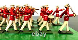 3 Mounted Marching Display Bands 104 Vintage Lead Soldiers Hand Painted 1950