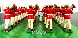 3 Mounted Marching Display Bands 104 Vintage Lead Soldiers Hand Painted 1950