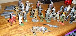 44 LOT Vintage Barclay Britains Lead Toy Soldiers & Bombs Missiles Estate Find