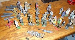 44 LOT Vintage Barclay Britains Lead Toy Soldiers & Bombs Missiles Estate Find