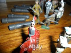 44 LOT Vintage Barclay Britains Lead Toy Soldiers & Bombs Missiles Estate Find