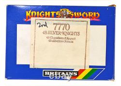 48 Britains Deetail 2nd version Knights on foot mint in counter pack box 7770