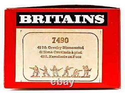 48 Britains Deetail Dismounted 1st Version 7th Cavalry mint in counter pack 7490