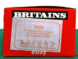 48 Britains Deetail Dismounted Cowboys # 7650 mint in their counter pack box