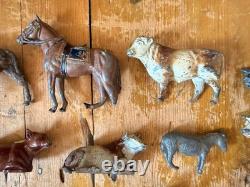 50+ Vintage Britains Lead Figures Soldiers Animals JobLot Mid Century SEE DES
