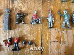 50+ Vintage Britains Lead Figures Soldiers Animals JobLot Mid Century SEE DES