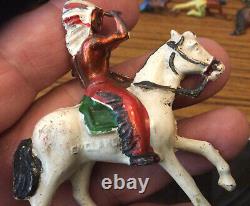 51 x Vintage Lead Model Cowboys Native Indians Britains Timpo JoHill Crescent