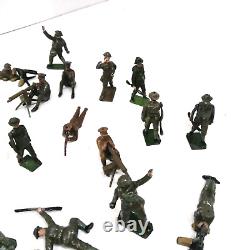 54 x britains Early Hollow Cast Lead Soldiers Gunner Soldier c1916. Ww1 (64)