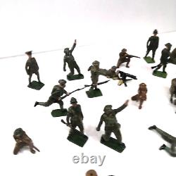 54 x britains Early Hollow Cast Lead Soldiers Gunner Soldier c1916. Ww1 (64)