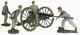 54mm Civil War Britains Confederate 10 Pound Parrot Artillery Cannon Crew 17669