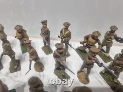 56x Vintage Britains / John Hill Co WW1 British Army Painted Lead Soldiers