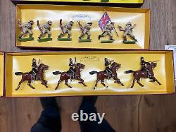 7 x BRITAINS SETS MOUNTED GUARDS HORSES BRITISH ANTIQUE LEAD SOLDIERS AND MORE