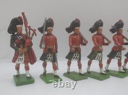 9x BRITAINS COLLECTORS EDITION HIGHLANDER SCOTTISH TOY SOLDIERS KILTS