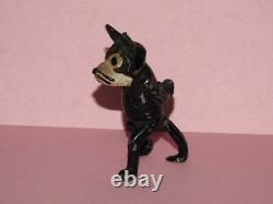 ANTIQUE 1920s UNKNOWN MAKE RARE 80mm (3 1/8) PAINTED LEAD FELIX THE CAT WALKING