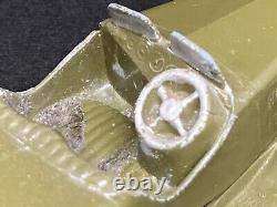Army Staff Car By Britains (Yellow 656) Cast Windscreen, See Notes, Check Photos