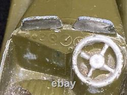 Army Staff Car By Britains (Yellow 656) Cast Windscreen, See Notes, Check Photos