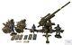 B25059 W. Britain German 88mm Flak 36, Dual Purpose Gun With 3 Crew Wwii 1939-45