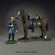 B31325 W. Britain Federal Cavalry Trooper Holding Horse 2 Pieces In Box